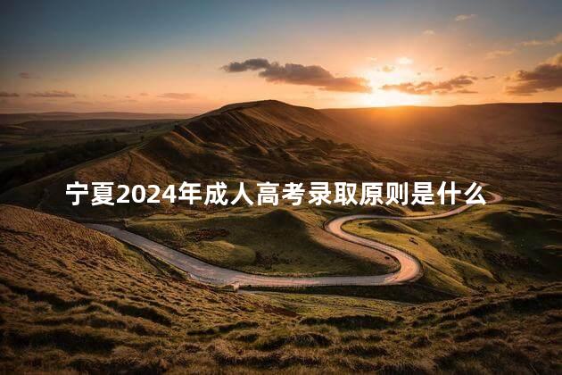 宁夏2024年成人高考录取原则是什么