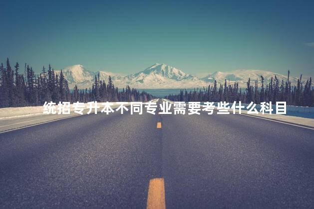 统招专升本不同专业需要考些什么科目